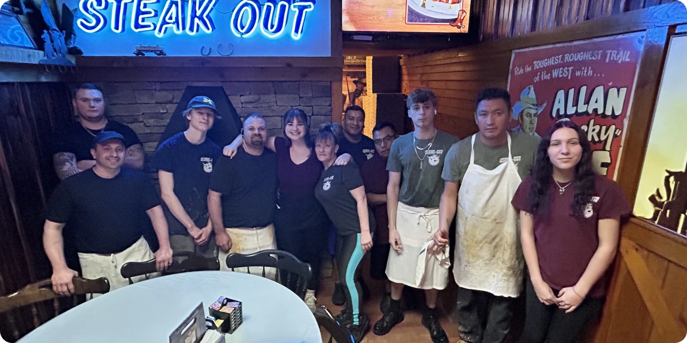 Steak Out Restaurant restaurant team using Shipday